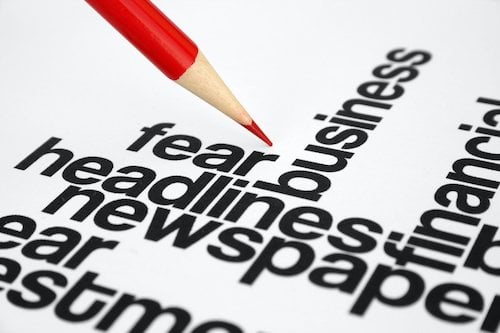 red pencil writing the words fear, headlines, newspaper and business; leaders need to prepare to maintain a safe workplace post covid-19