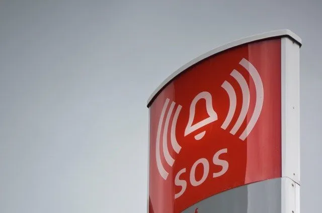 alarm that says SOS; near miss reporting is essential to safety culture